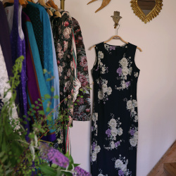 Dark Blue Romantic 90's Dress | S