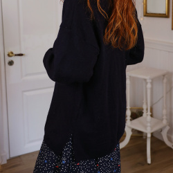 Simple Dark Blue Wool Sweater | S-XL
