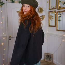 Dark Grey Wool Vintage Jacket | L