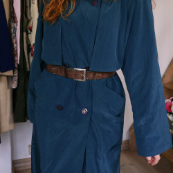 Petroleums Blue Vintage Trenchcoat | M