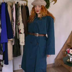 Petroleums Blue Vintage Trenchcoat | M