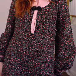 Black Rose 70's Vintage Maxi Dress | M/L