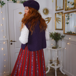 Dark Purple Handmade Waistcoat | M