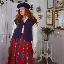 Dark Purple Handmade Waistcoat | M