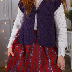 Dark Purple Handmade Waistcoat | M