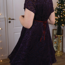 Shiny Purple Mini Vintage Dress | S