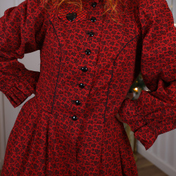 Red Fairytale Christmas Vintage Gown | M