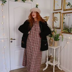 Black Embroidered Wool Vintage Jacket | M