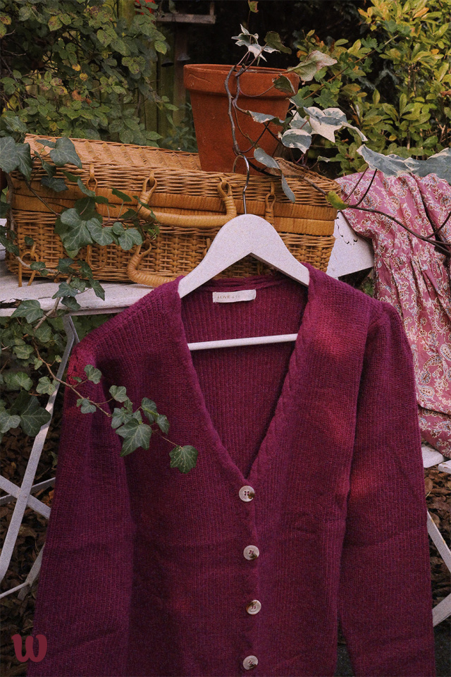 Deep Violet Warm Cardigan | M/L