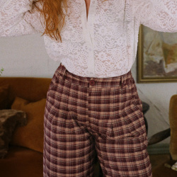 White Paisley Lace Blouse 