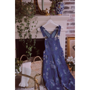Blue Floral Dungarees 