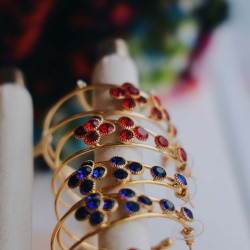 Diamond Blossom Hoop Earrings