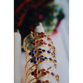 Diamond Blossom Hoop Earrings