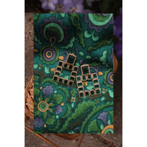 Disco Diamond Earrings | Green