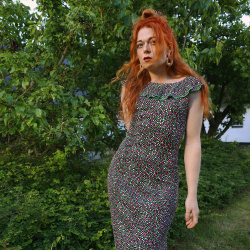 Dotted 70's Maxi Dress | S