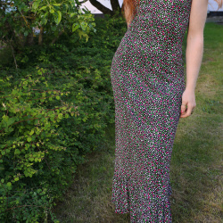 Dotted 70's Maxi Dress | S
