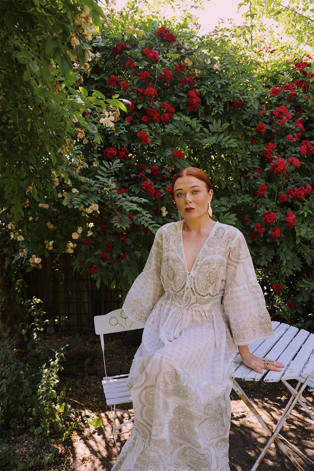 Dreamtide Golden Paisley Dress | S-L