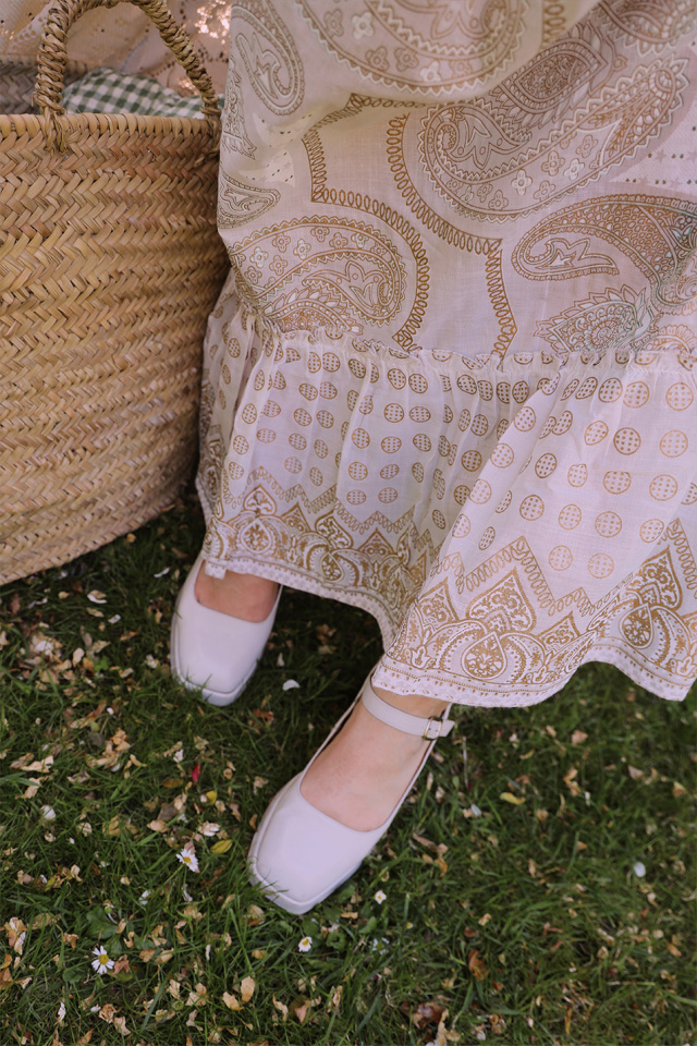 Dreamtide Golden Paisley Dress | S-L