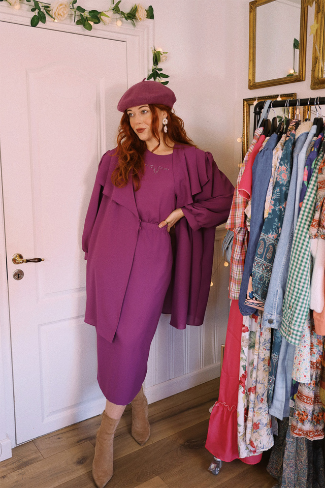 Dusty Plum 80's Vintage Set | XXL