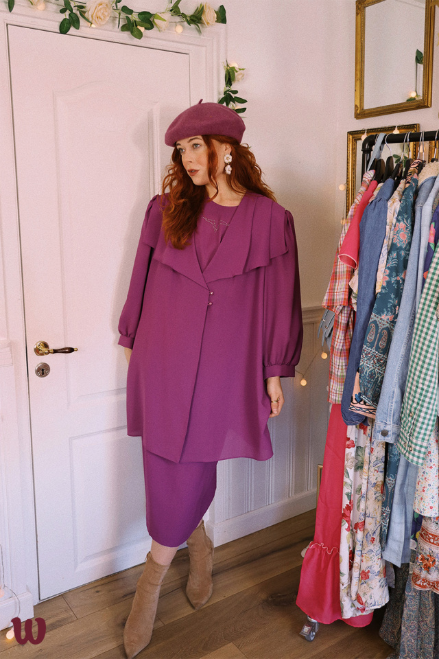 Dusty Plum 80's Vintage Set | XXL