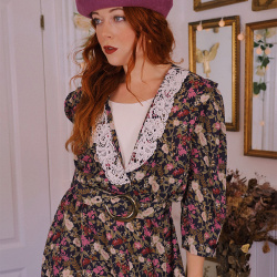 Dusty Plum Wool Beret 