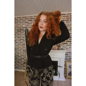 Elegant Black Vintage Blazer Jacket | S