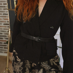 Elegant Black Vintage Blazer Jacket | S