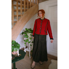 Elegant Red Wool Vintage Jacket | M
