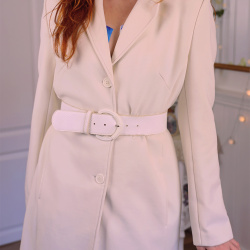 Elegant White Blazer Jacket | M