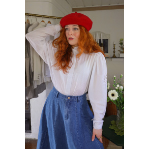 Elegant White Vintage Blouse | S