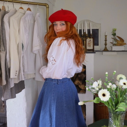 Elegant White Vintage Blouse | S