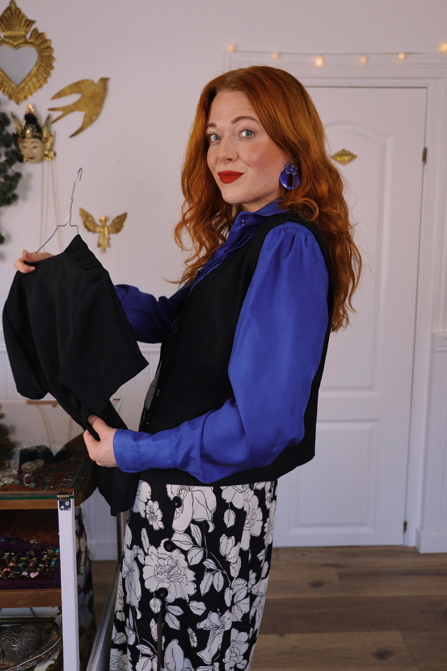 BATCH | Elegantly Blue Set w. Earrings | S/M