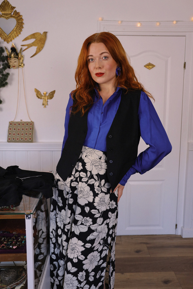 BATCH | Elegantly Blue Set w. Earrings | S/M