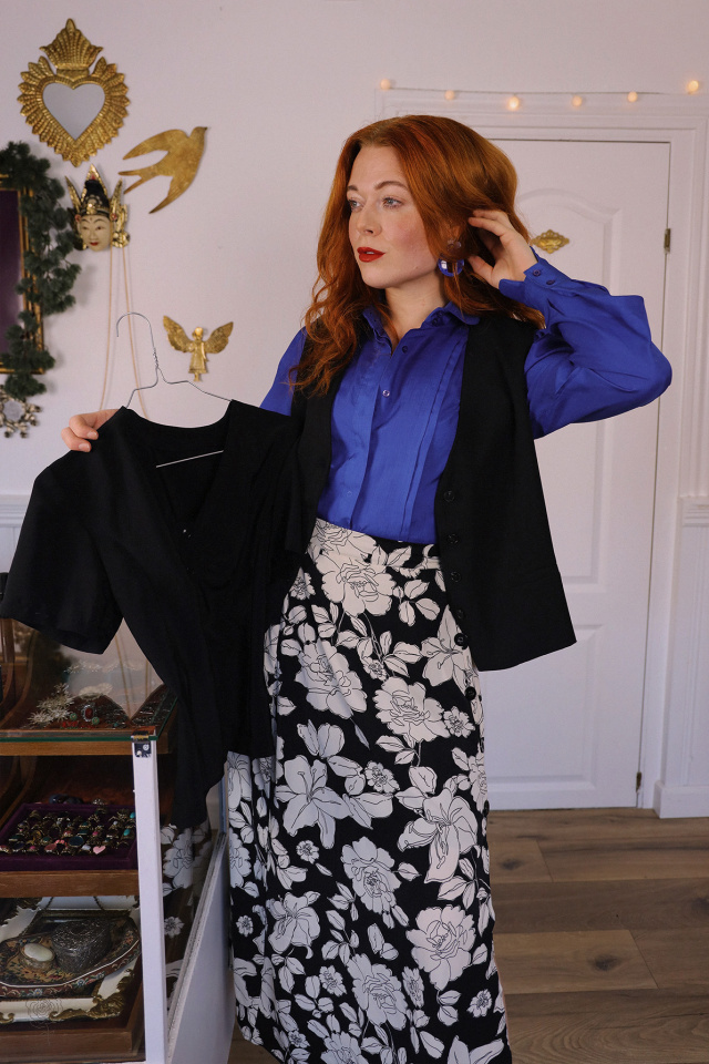 BATCH | Elegantly Blue Set w. Earrings | S/M