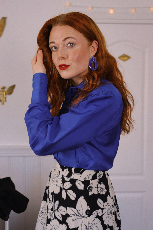 BATCH | Elegantly Blue Set w. Earrings | S/M