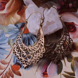 Elvira Brass Earrings