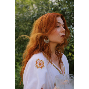 Elvira Brass Earrings