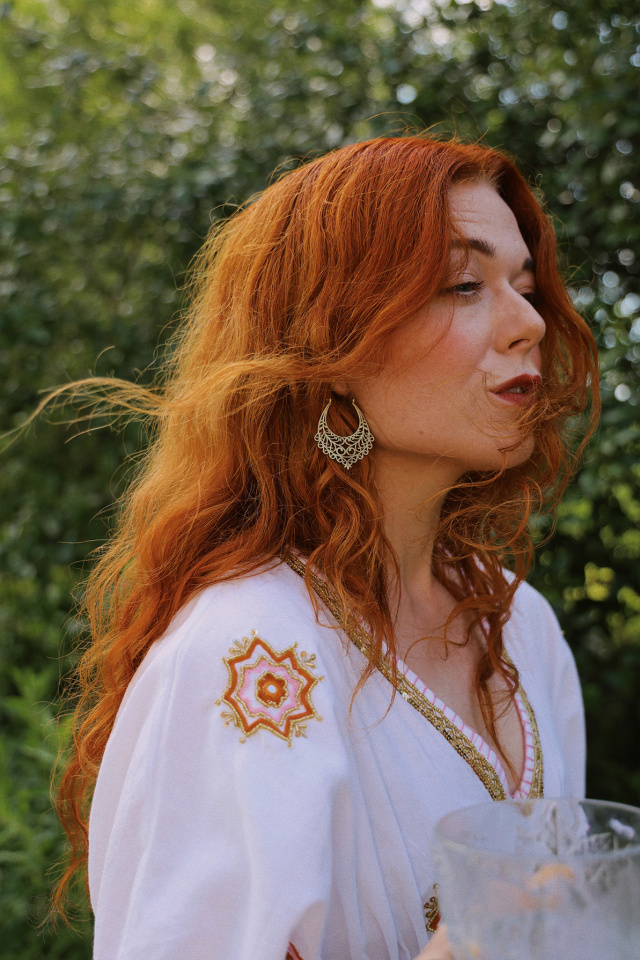 Elvira Brass Earrings