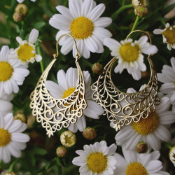 Elvira Brass Earrings