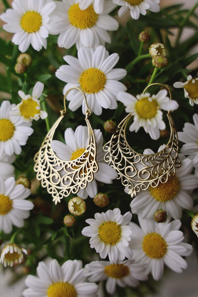 Elvira Brass Earrings