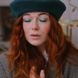 Emerald Green Wool Beret 