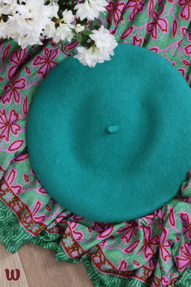 Vert Green Beret Hats & Hair Bohemian Wonders