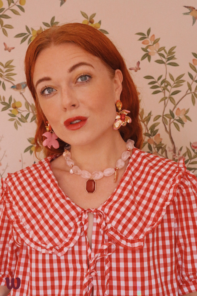 Enamel Flower Earrings 