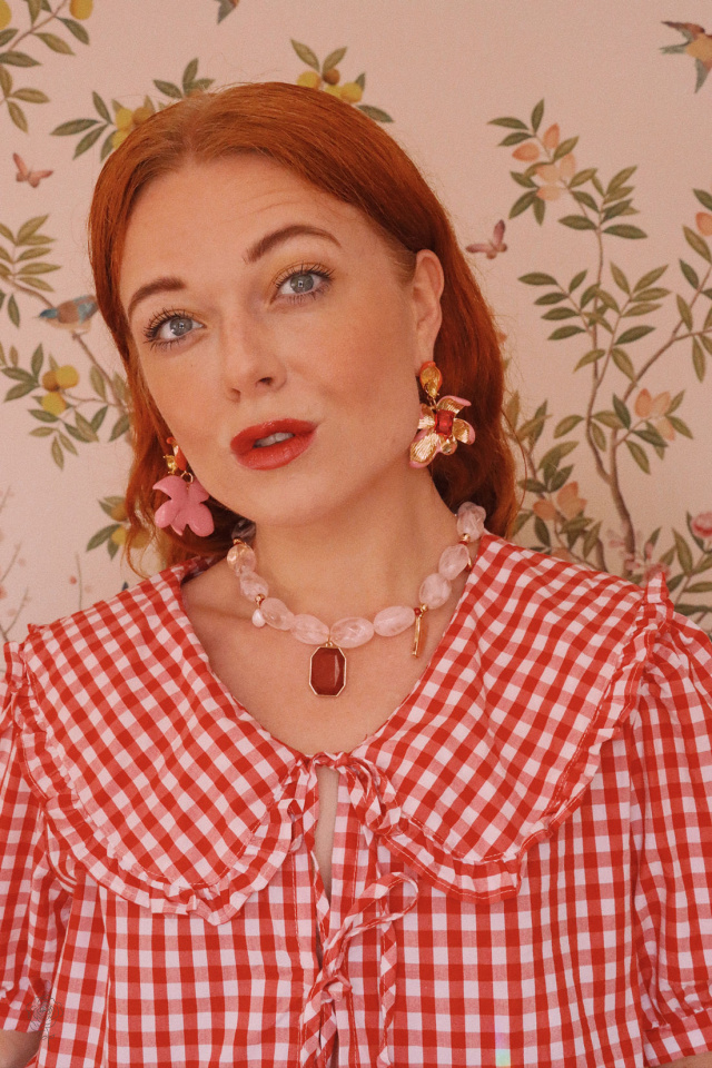 Enamel Flower Earrings 