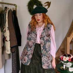 Floral Brocade Vintage Waistcoat | L