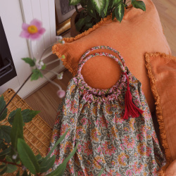 Floral Cotton Reversible Summer Tote 