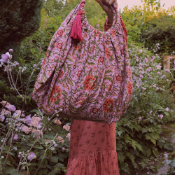 Floral Cotton Reversible Summer Tote 