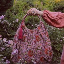 Floral Cotton Reversible Summer Tote 