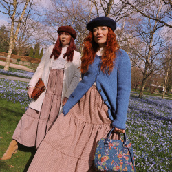 Brown Mellow Gingham Maxi Skirt 