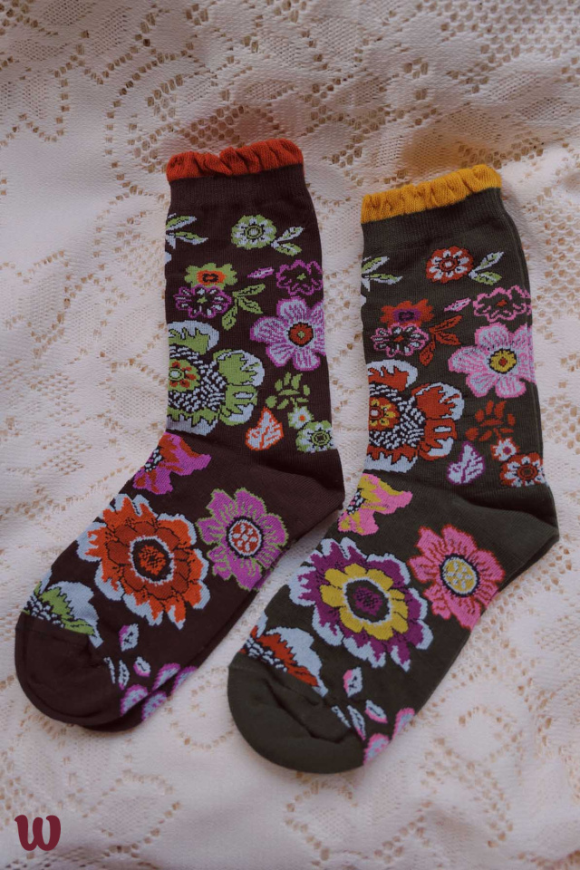 Retro Flower Socks 